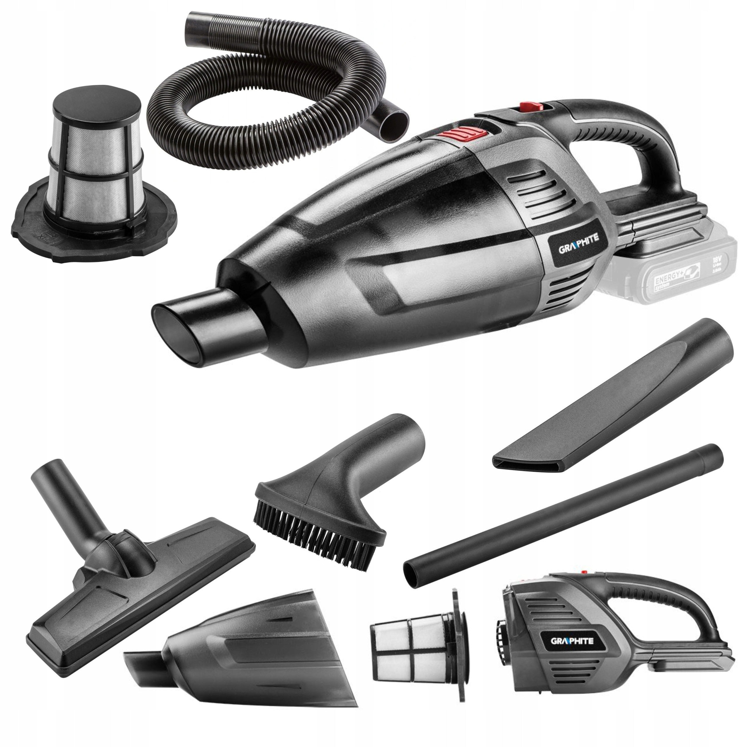 Handheld vacuum cleaner GRAPHITE 2w1 58G097 E+ Batteries included no
