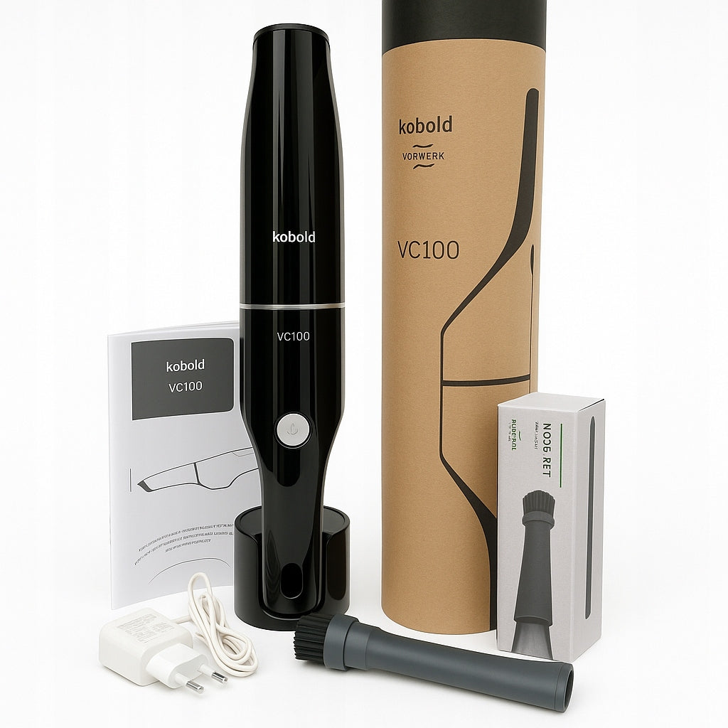 Handheld vacuum cleaner Vorwerk Kobold VC100 Black + suction cups NC10 set Packaging status original