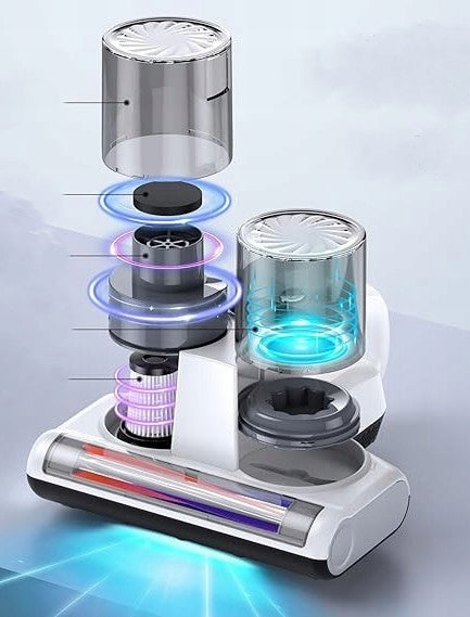 Handheld vacuum cleaner for mites and mattresses with UV-C light white JPHYLL Packaging status original