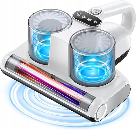 Handheld vacuum cleaner for mites and mattresses with UV-C light white JPHYLL