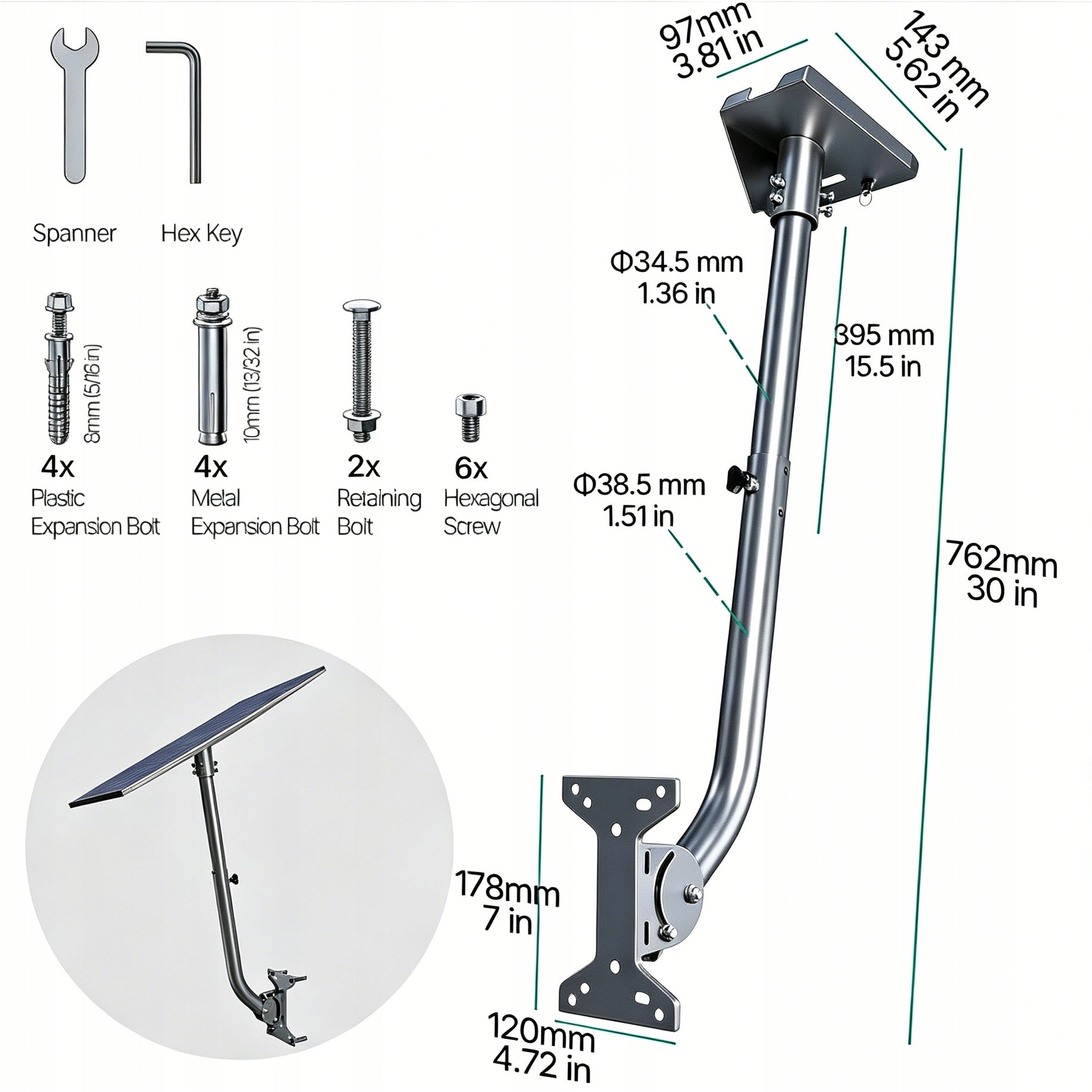 Handle for Gen 3, adjustable handle Starlink SOLID METAL Manufacturer code Shenzhen