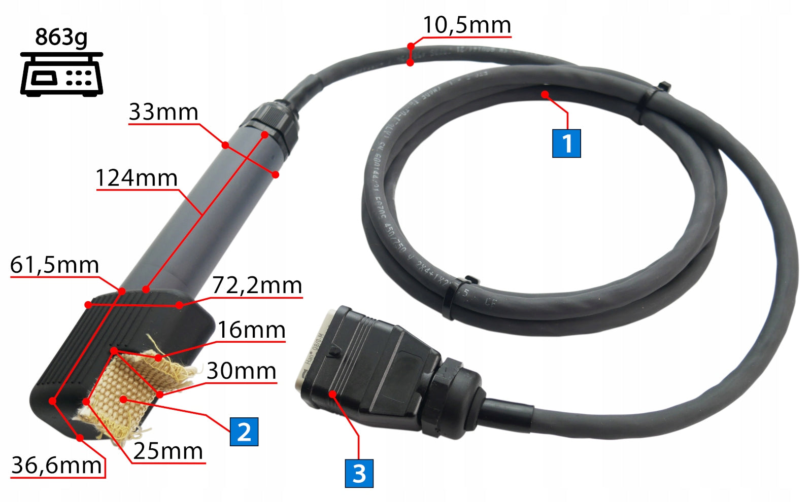 Handle for induction heater screws TELWIN 5500 Smart Inductor Brand Telwin
