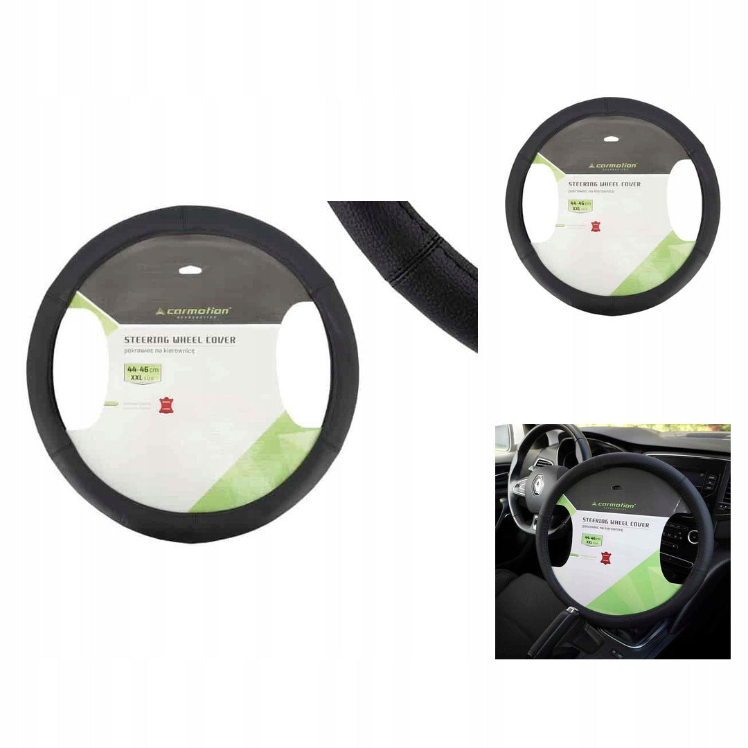 Handlebar cover XXL 44-46 cm genuine leather for car Carmotion