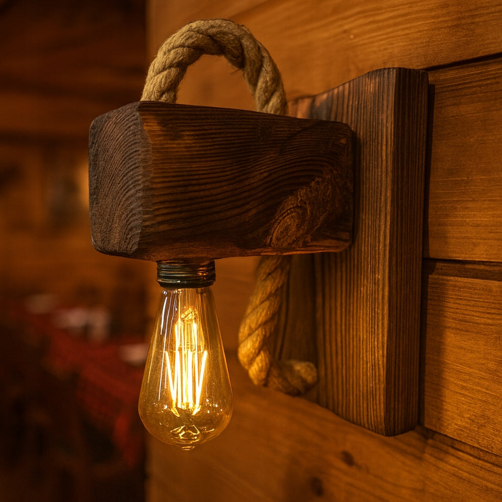 Handmade Wooden Wall Lamp OldBlockS Manufacturer code Block