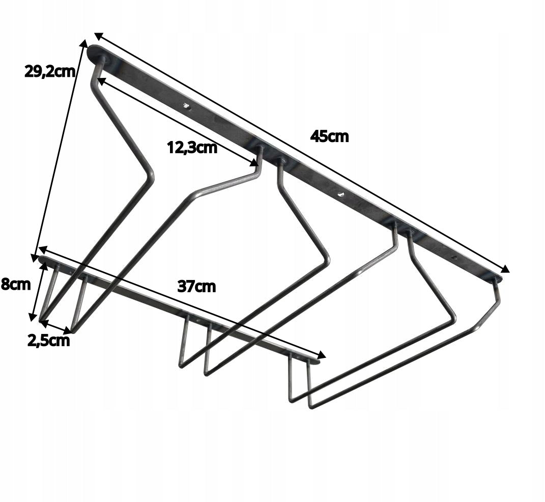 Hanger for glasses 3-row - length 29,2cm RAW Manufacturer code W-CZM329,2