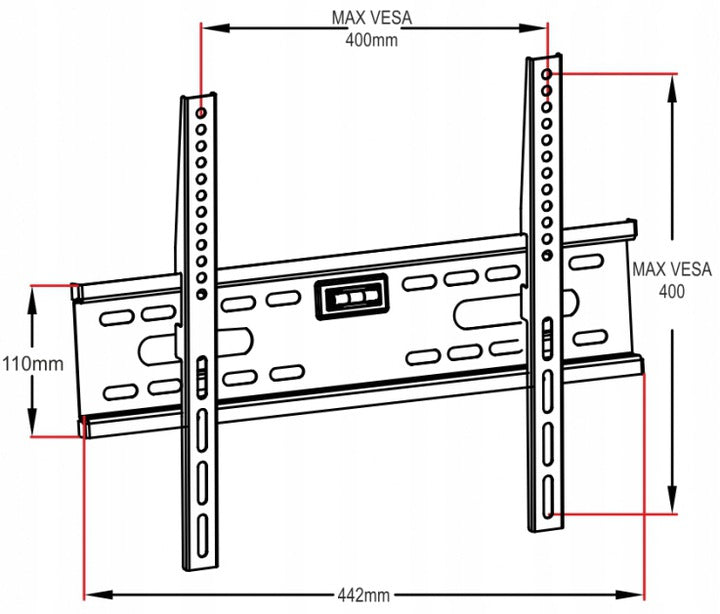 Hanger holder 26-60' TV LCD 45kg FLAT SLIM 24mm EAN (GTIN) 5901812013224