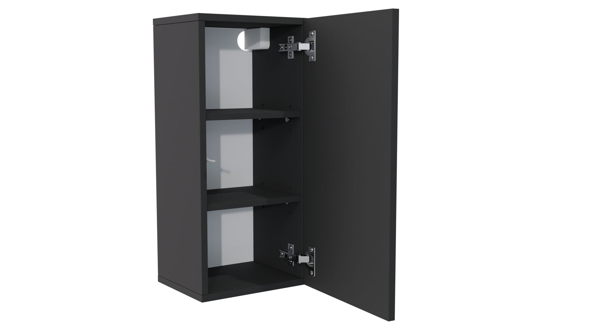 Hanging Bathroom Cabinet 80x40x20cm Black Mat- FOLDED