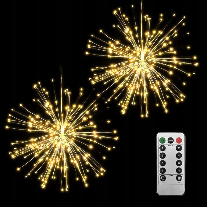 Hanging Christmas tree lights star fireworks LED 2 pcs.