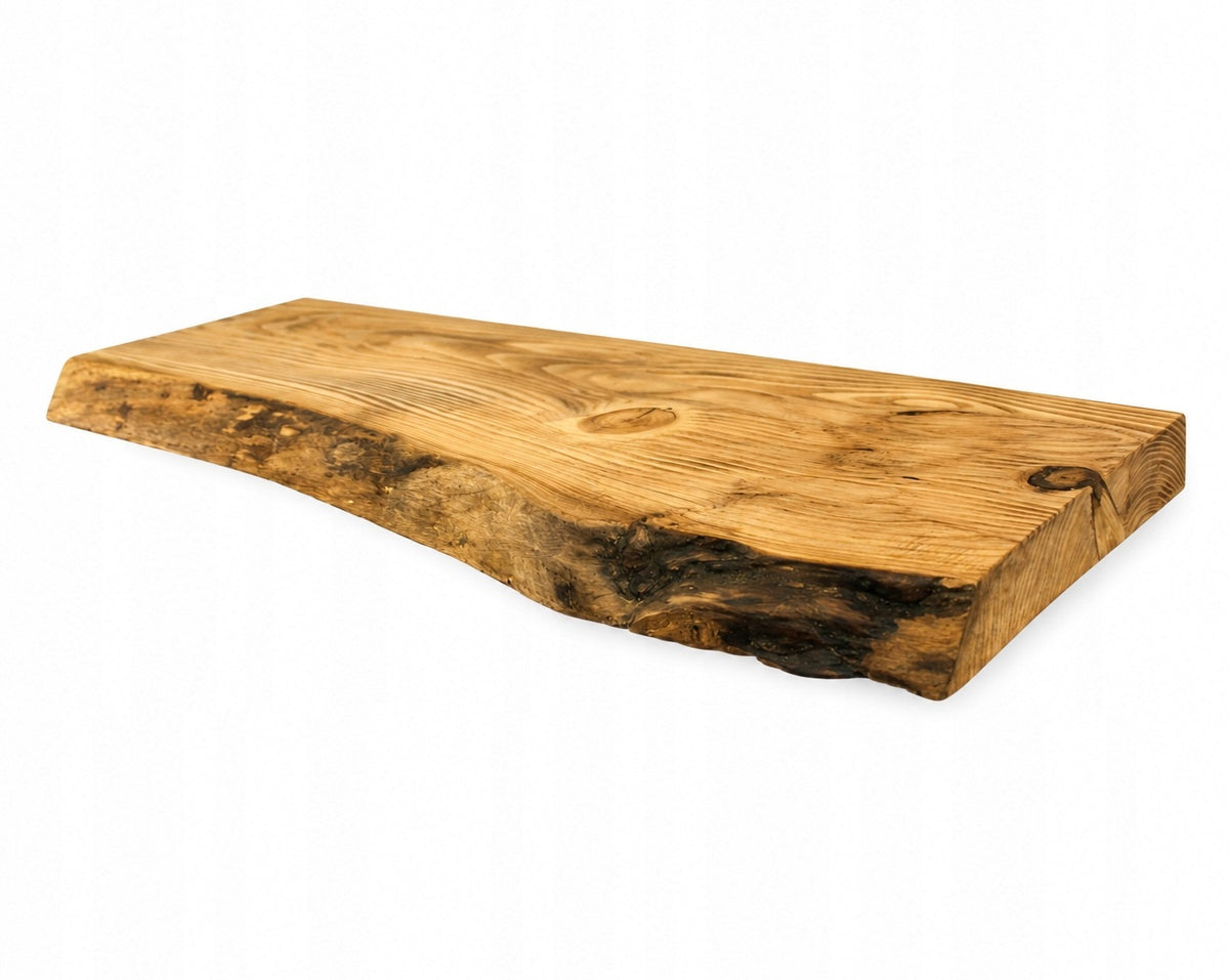 Hanging wooden shelf 100/23 living edge