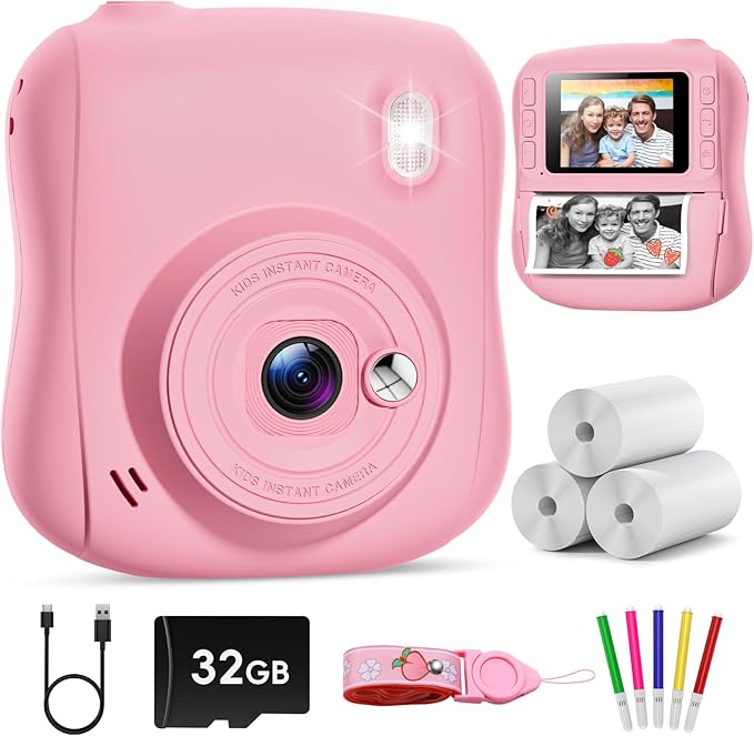 Hangrui Kids Digital Camera with Instant Printing