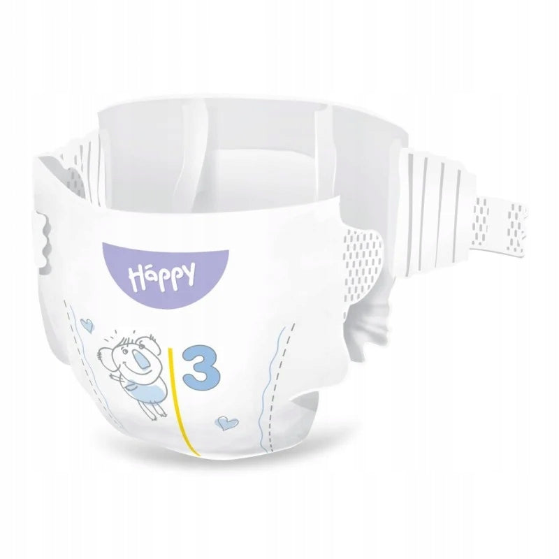 Happy Diapers Soft & Delicate 3 Midi 5-9 kg 50 pcs moisture level strip Manufacturer code BB-054-MU50-W01