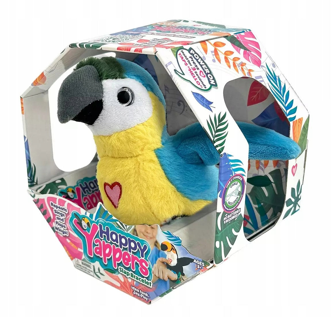 Happy Yappers Parrot Interactive Blue Repeats and Sings