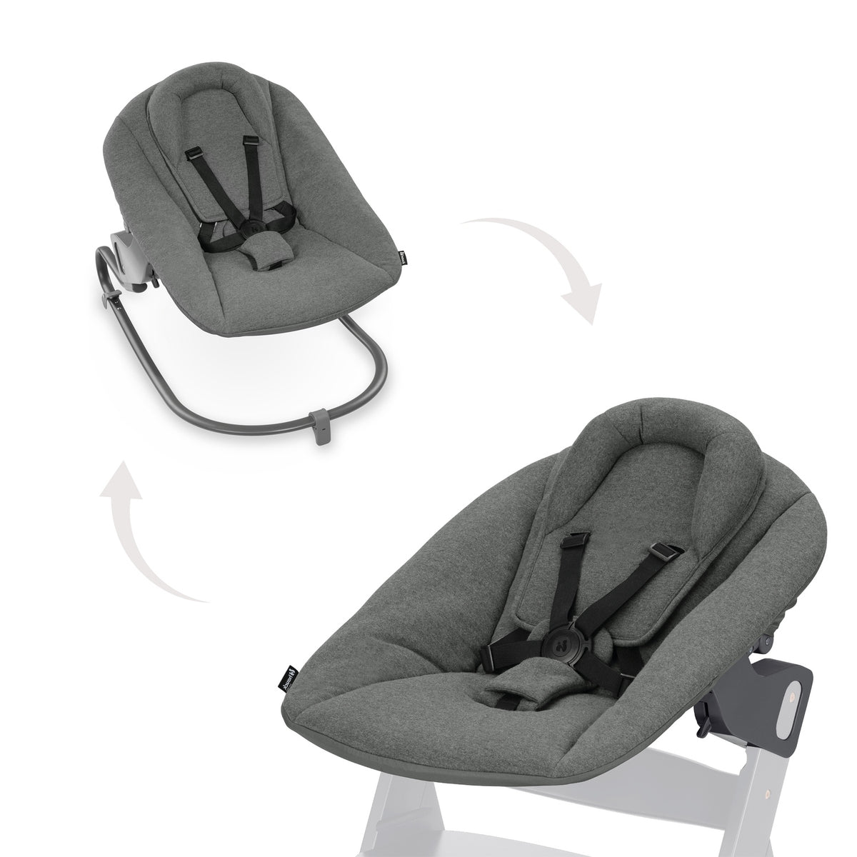 Hauck Alpha Bouncer 2in1 Baby Rocker Deckchair Alpha Beta