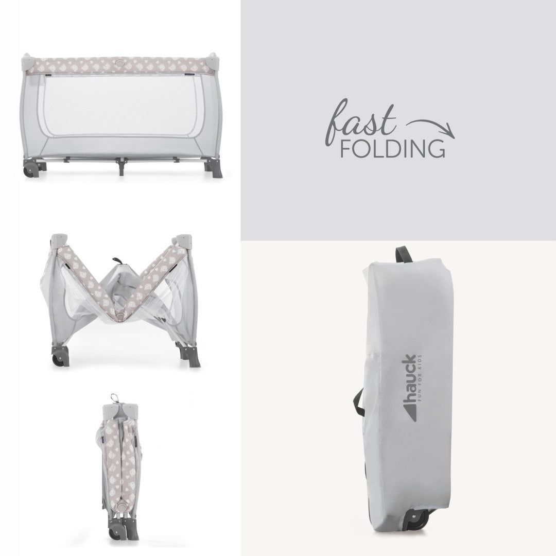 Hauck Folding travel cot Sleep N Play Center 68,5 x 120 cm Color gray