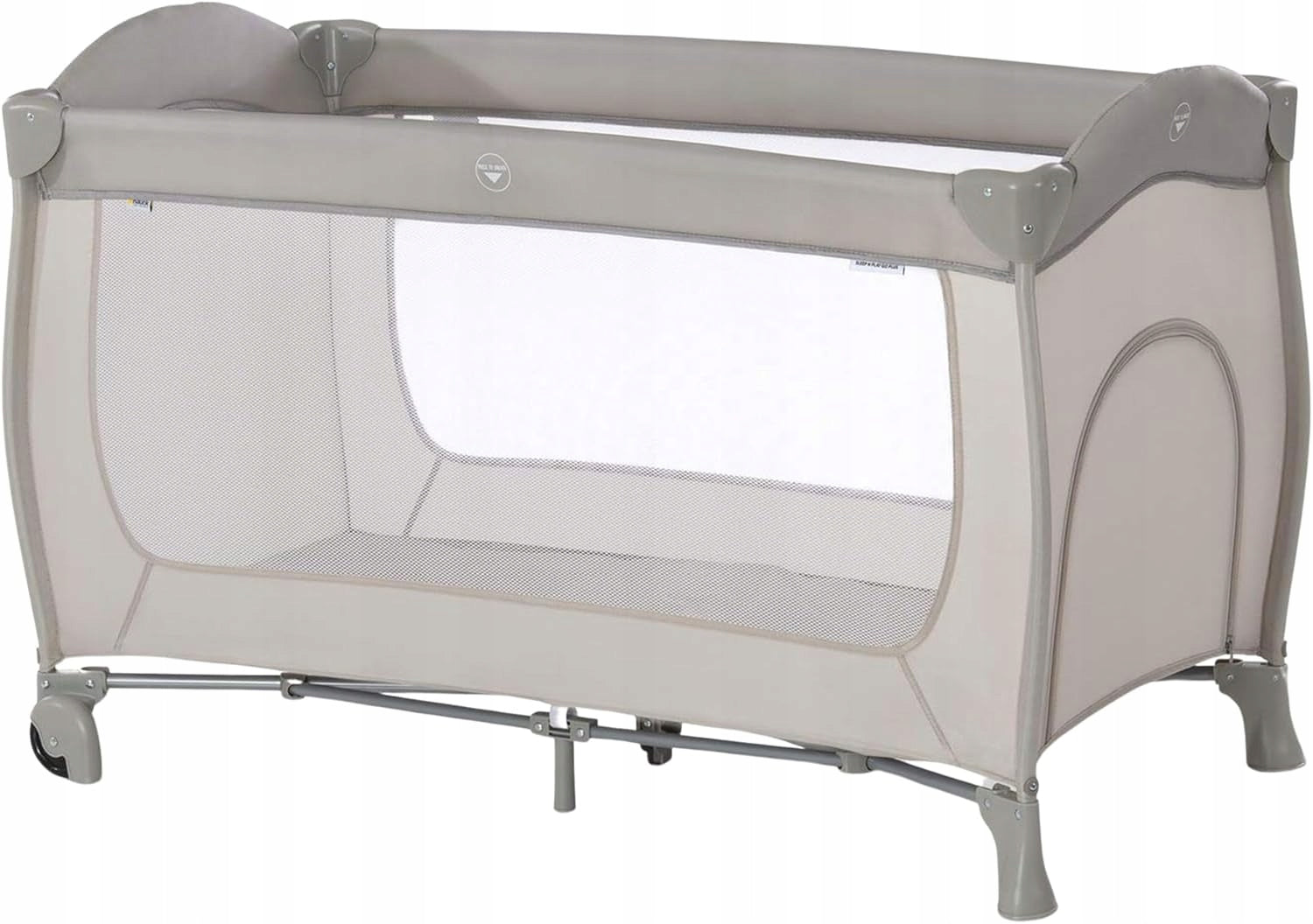Hauck Sleep N Play Go Plus Travel Cot Playpen Closed Beige