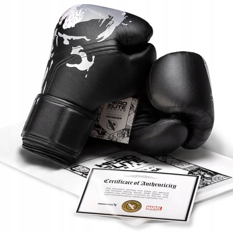 Hayabusa Marvel Boxing Gloves The Punisher 16OZ Brand Hayabusa