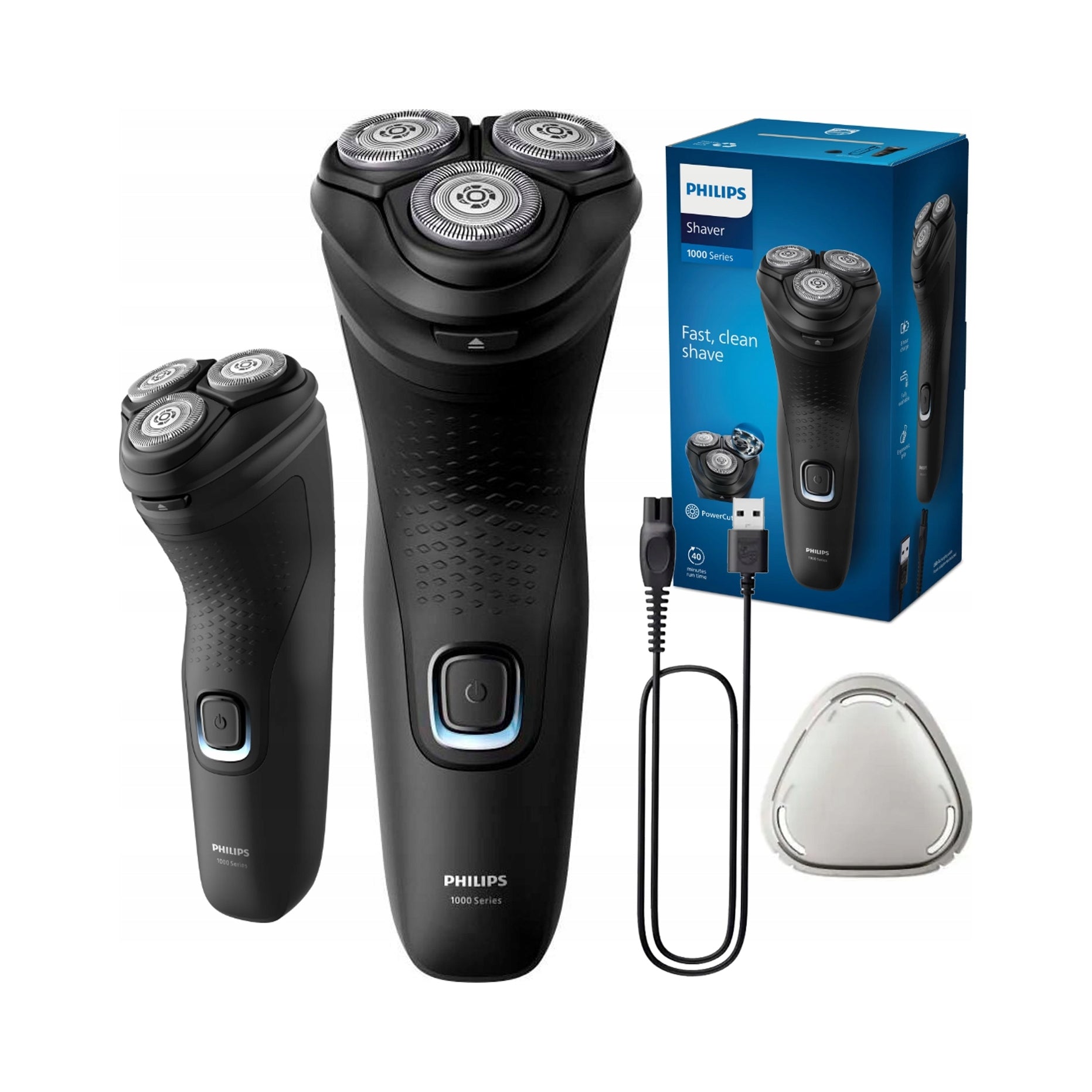 Head shaver for facial hair Philips Series 1000 S1134 black