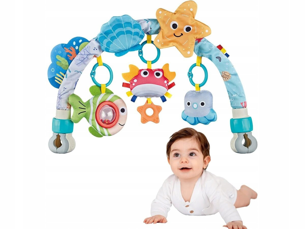 Headband Sensory Bow With Toys Rattles For Cot Stroller Seat Brand DK