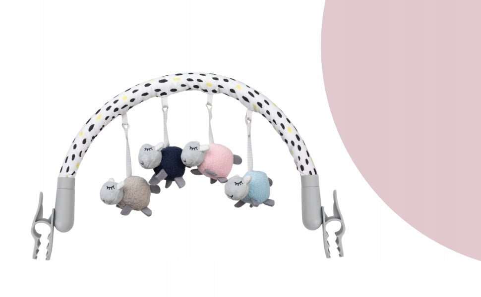 Headband with toys MoMi JOY - universal sensory 4 toys Packaging status original