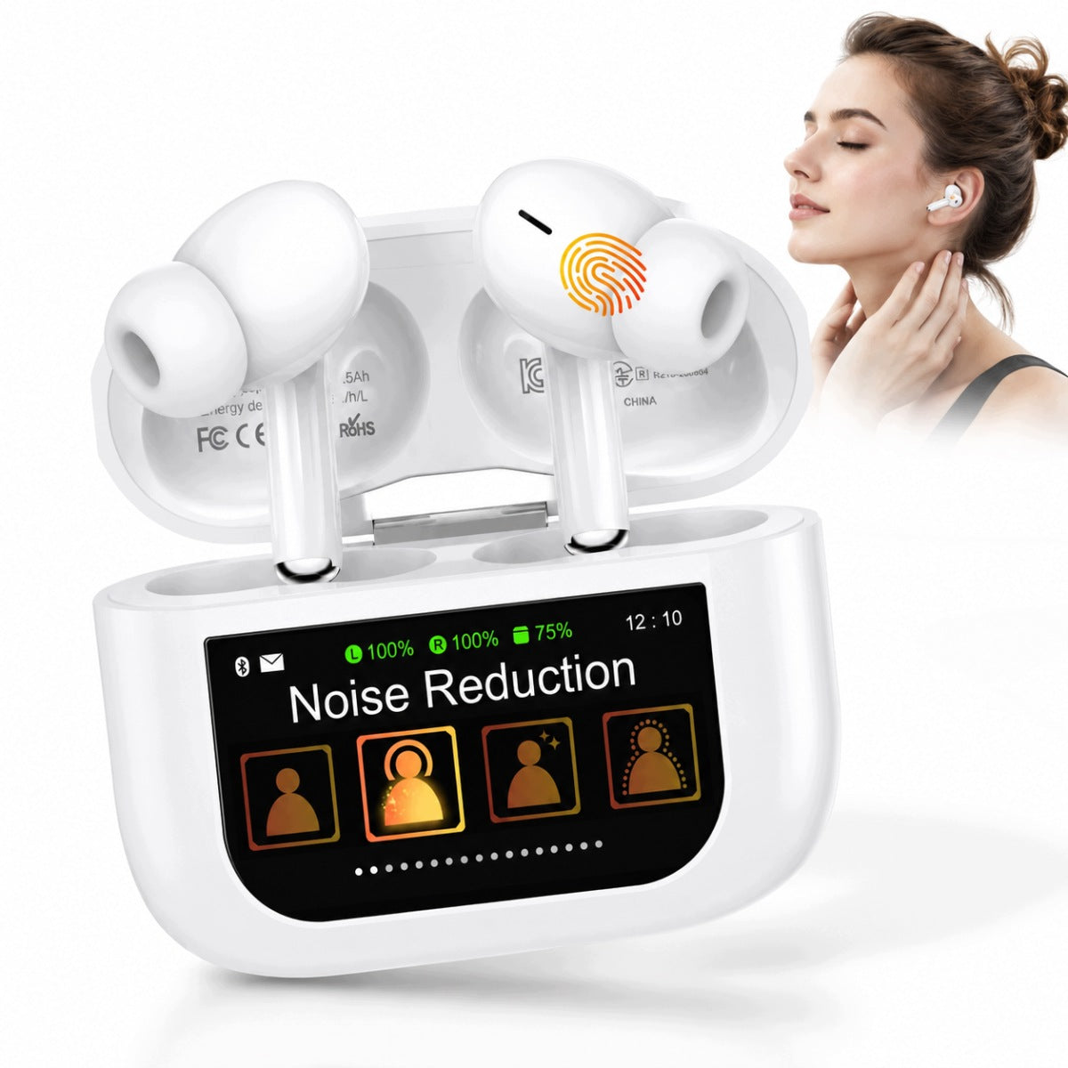 Headphones Wireless In-Ear Bluetooth Bass HiFi Stereo Sound, IPX7