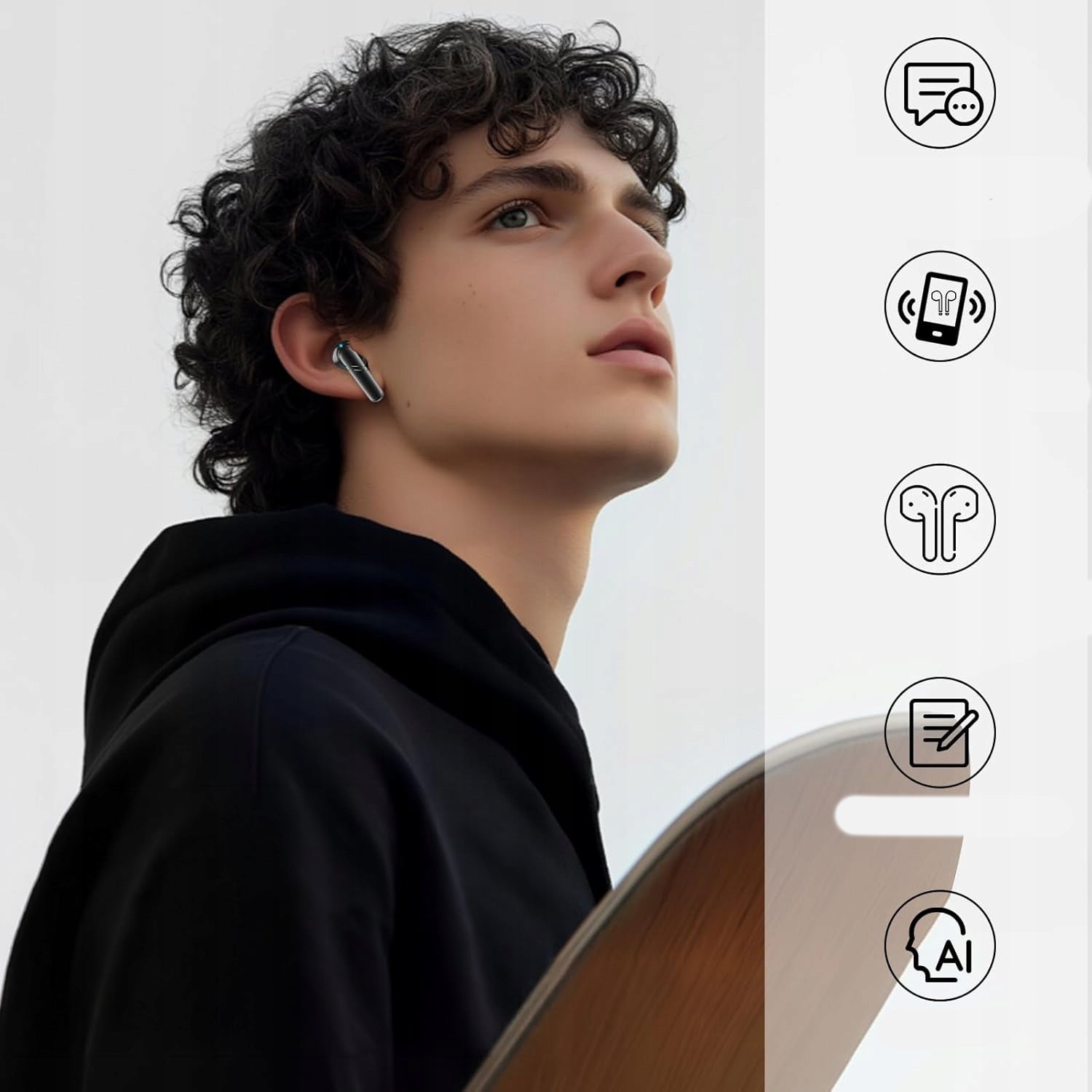 Headphones with translator AI Puqo MD037 Bluetooth 5.4 144 languages 3in1 Brand no brand