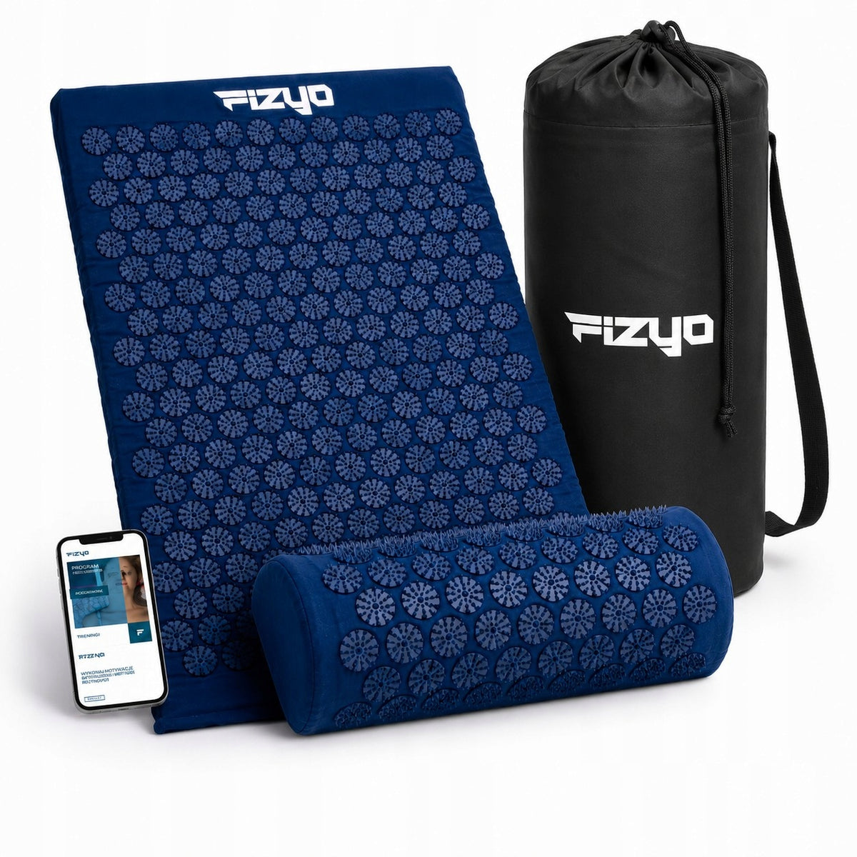 Health Acupressure Mat with Spikes FIZYO Stimulating Circulation + Pillow