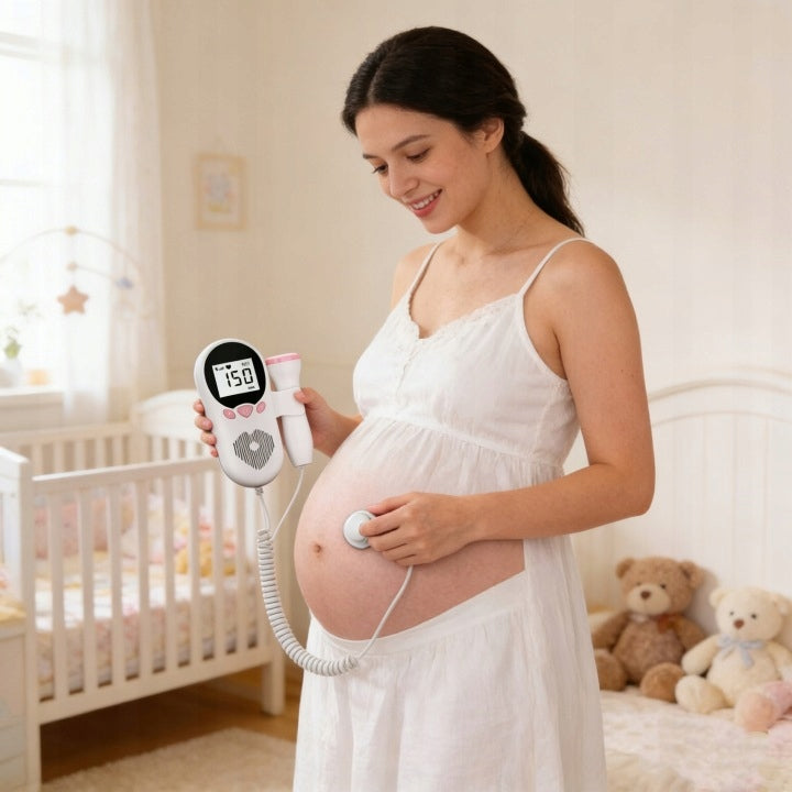 Heart Rate Detector Lung Doppler Lcd Display Brak Radiation Handheld Medical device no