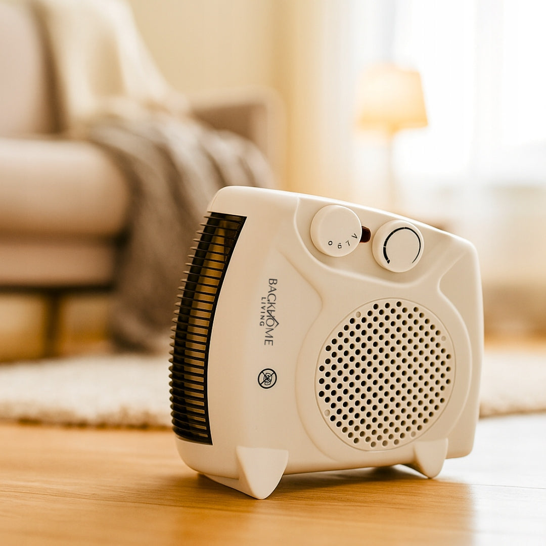 Heat Fan Farelka Electric Heater 2in1 White Quiet Powerful 2000W Packaging status original