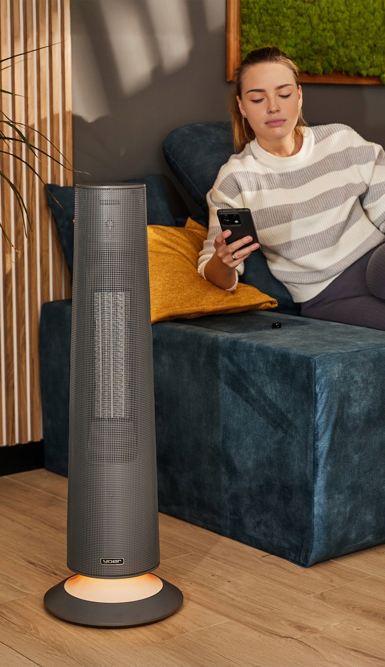 Heat Fan Farelka Silent Yoer 2500 W + Timer +4 Modes +Energy Efficient Packaging status original