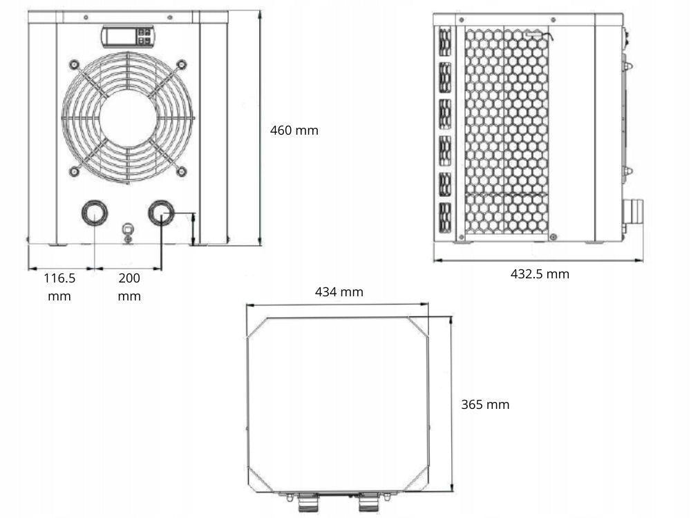 Heat Pump 4,2KW Water Heater For Swimming Pool Mini NEW MODEL Packaging status original