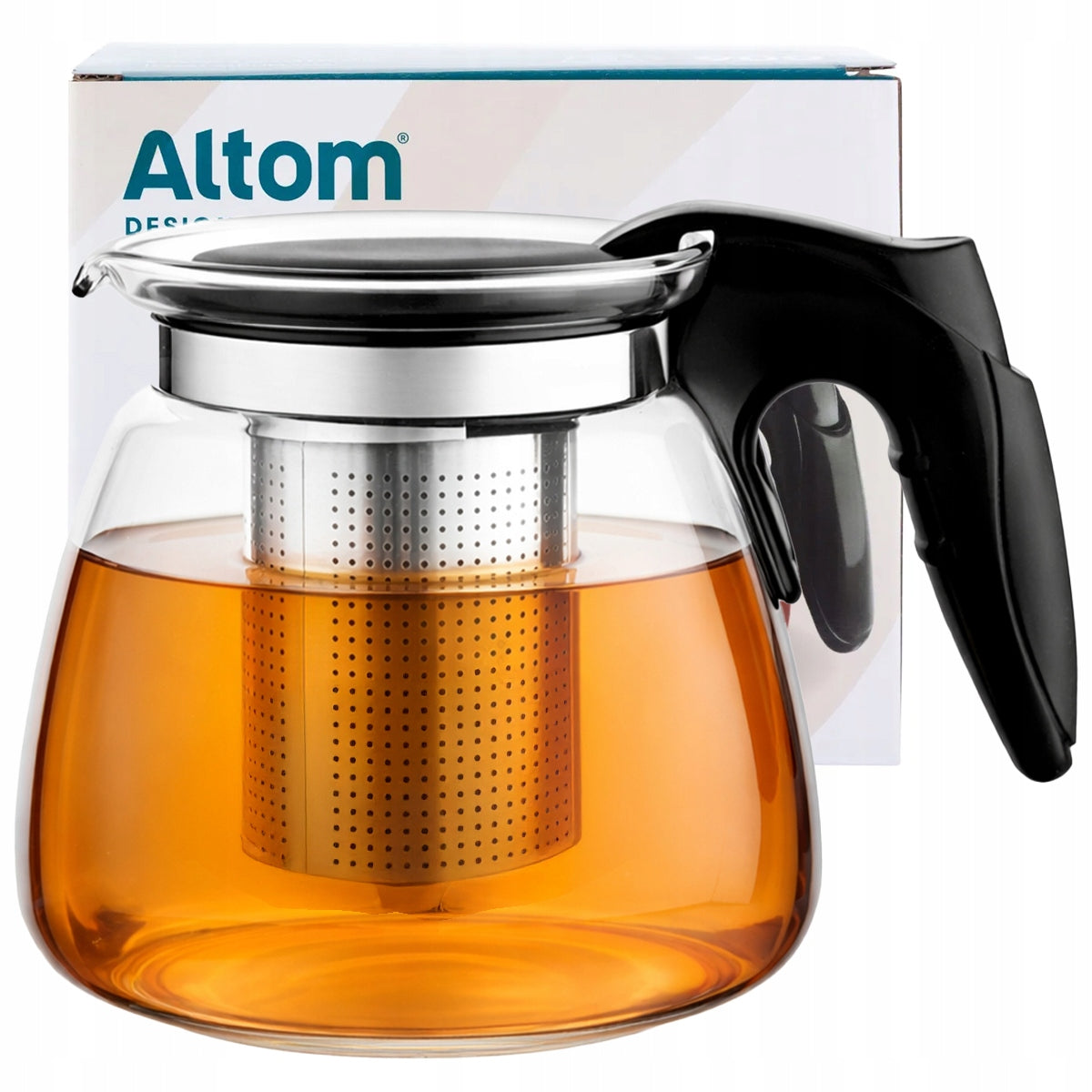 Heat Resistant Glass Tea Pot with Infuser Altom Design 900 ml
