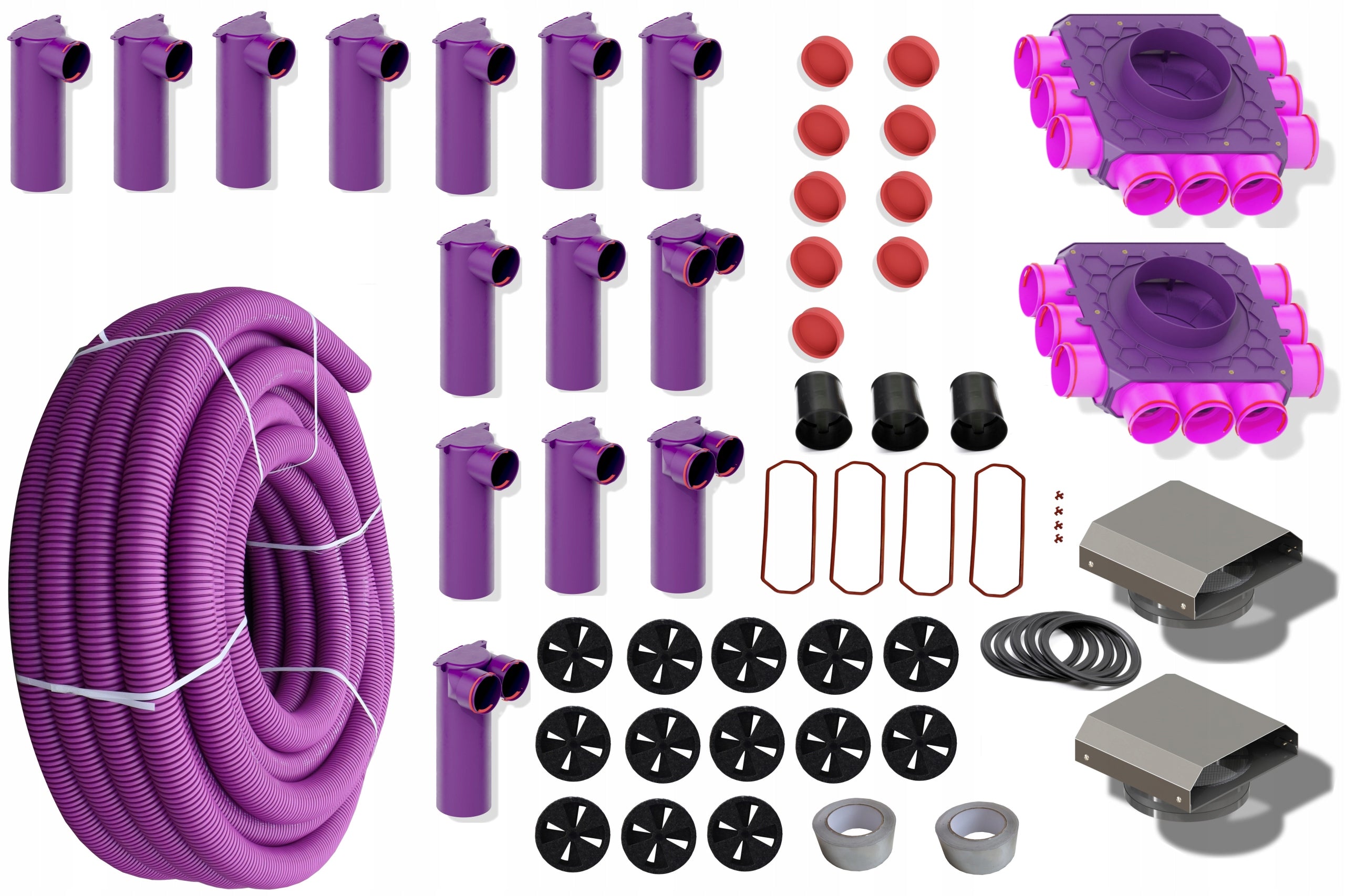 Heat recovery ventilation set 1 house 150-200m2
