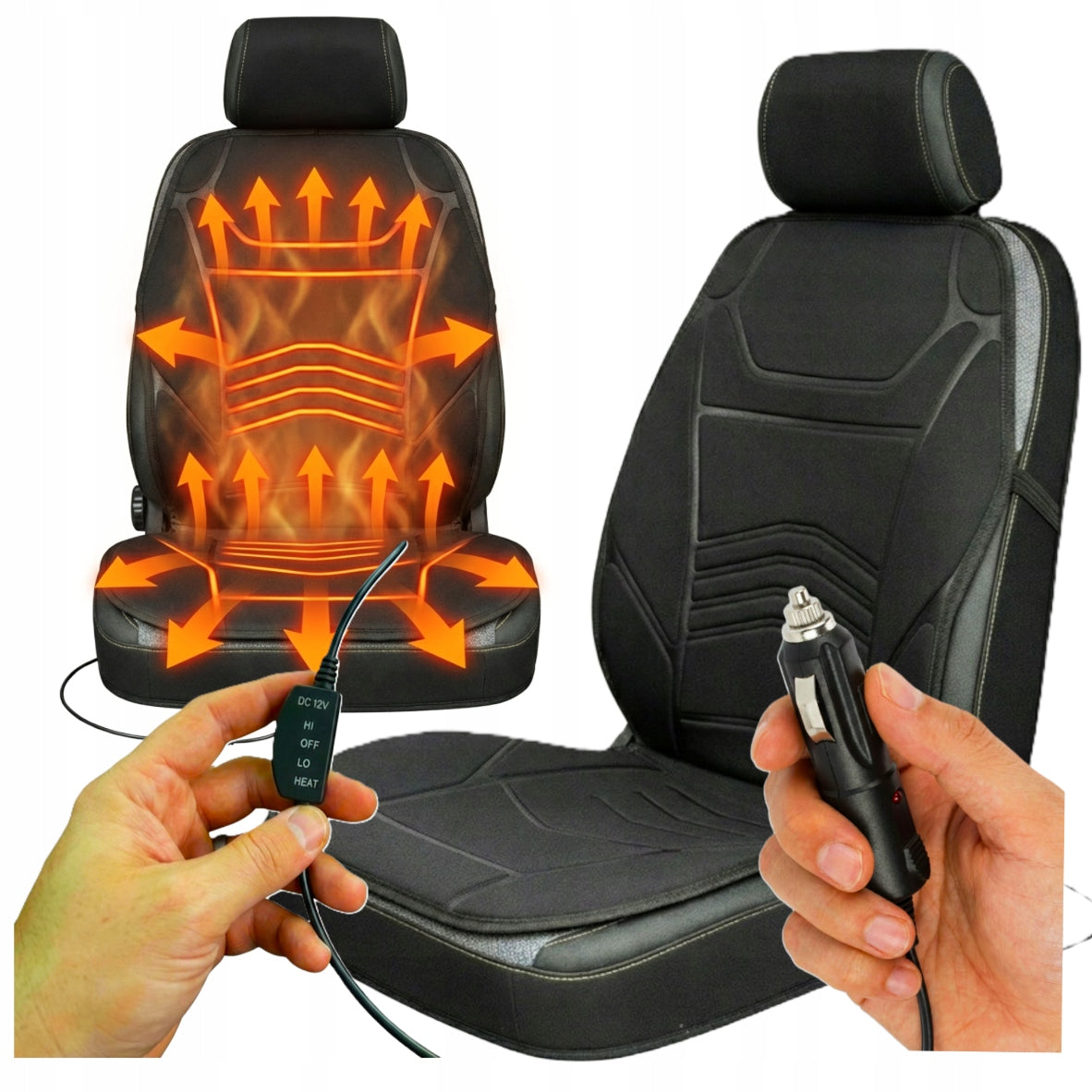 Heated Car Heating Mat 12V Universal for Armchair with Adjustable