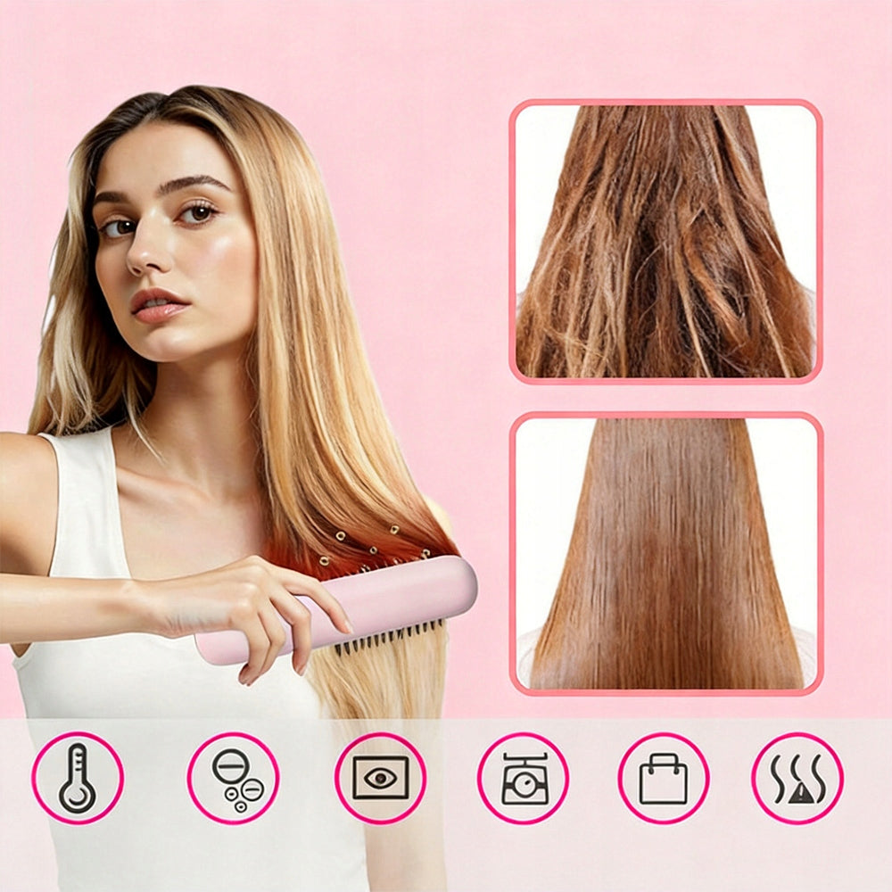 Heated Hair Brush, Wireless, 3 Modes, Touch Screen Packaging status original