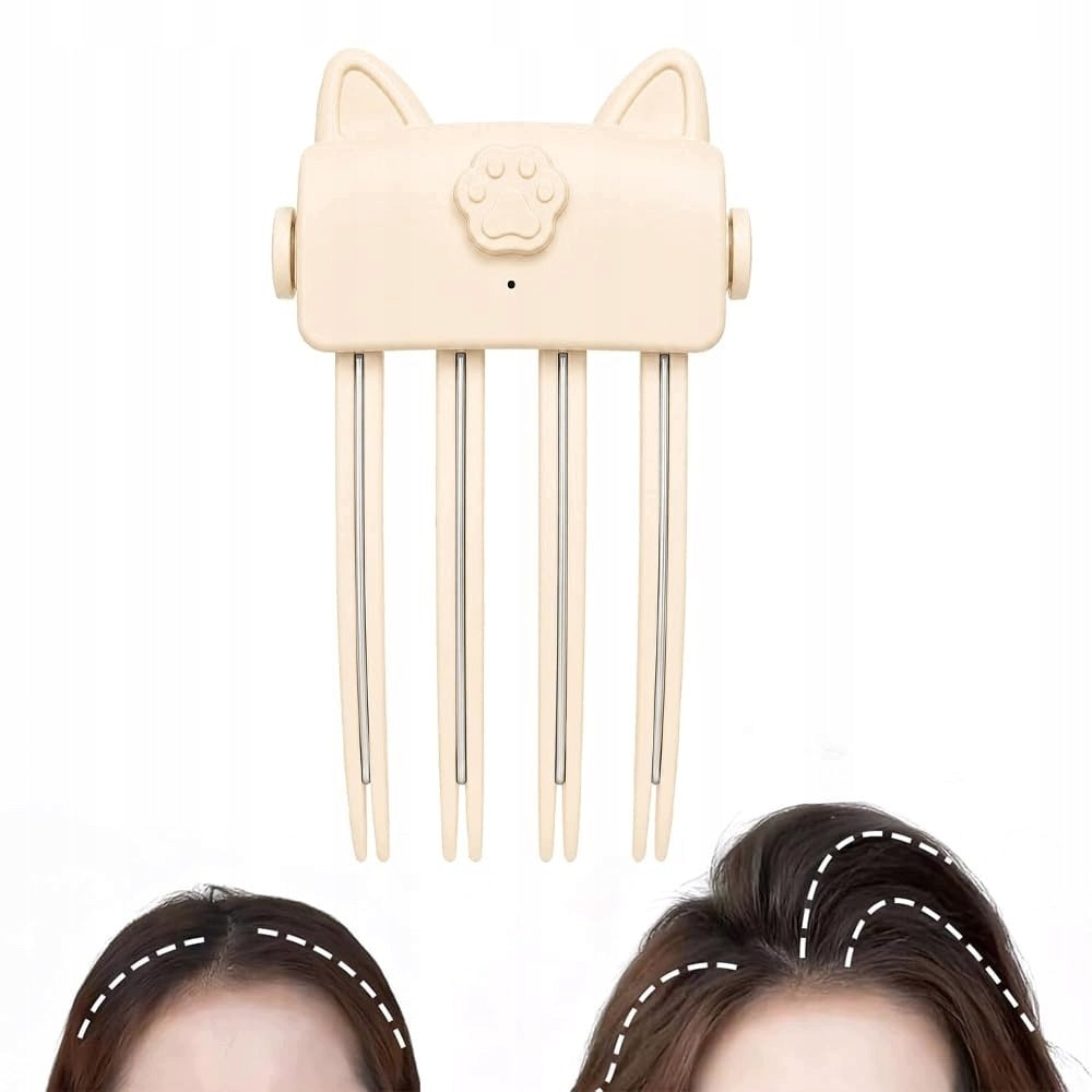 Heated Root Volumizer Clip, Hair Crown Lifting Styler Booster (Beige) |