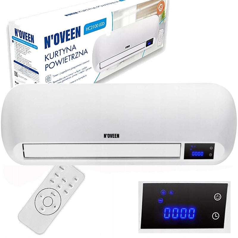 Heater Air Curtain HC2100 LED Oscillation LED Remote Control Timer