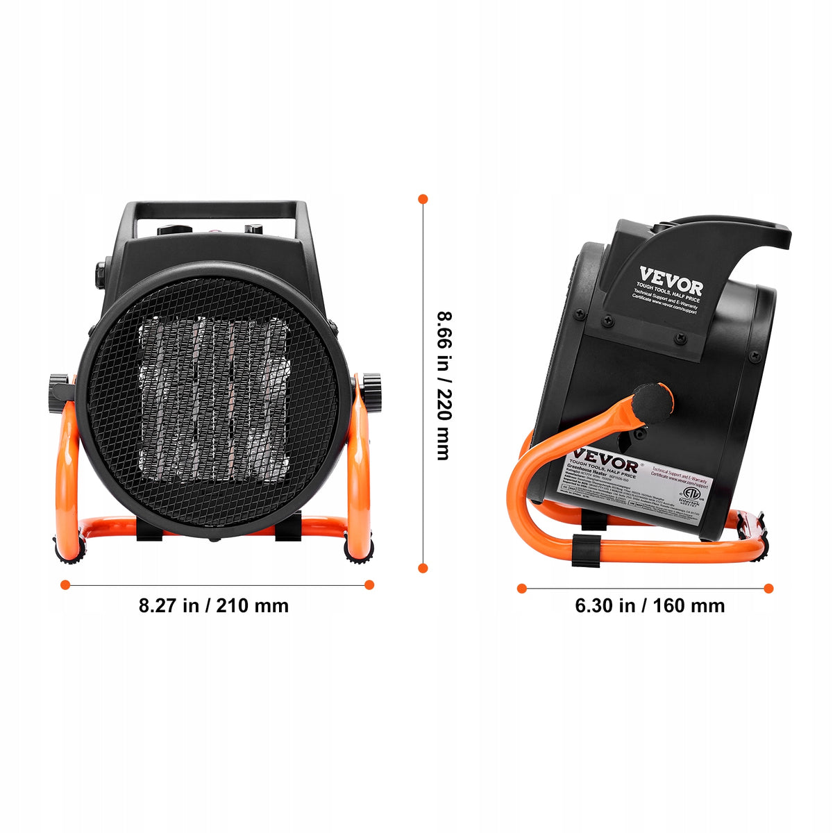 Heater PTC Greenhouse Heater 2000W 3 Gear Cooling and Heating Mode Manufacturer code WSJRQPTCW