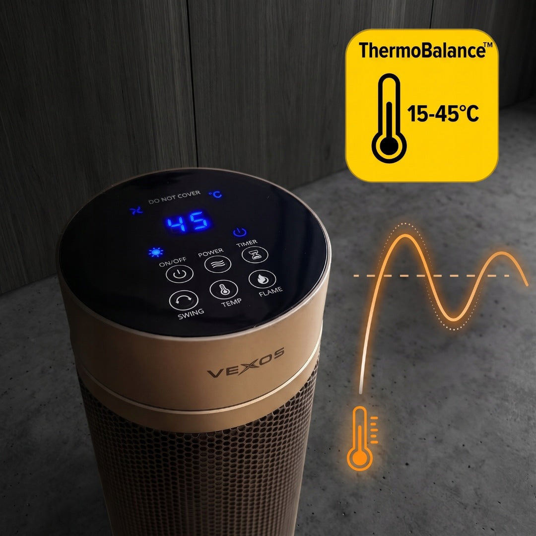 Heater VEXOS Column radiator Farelka 2000W QUIET ECONOMICAL ECO Manufacturer code VEXOS X-2500GF