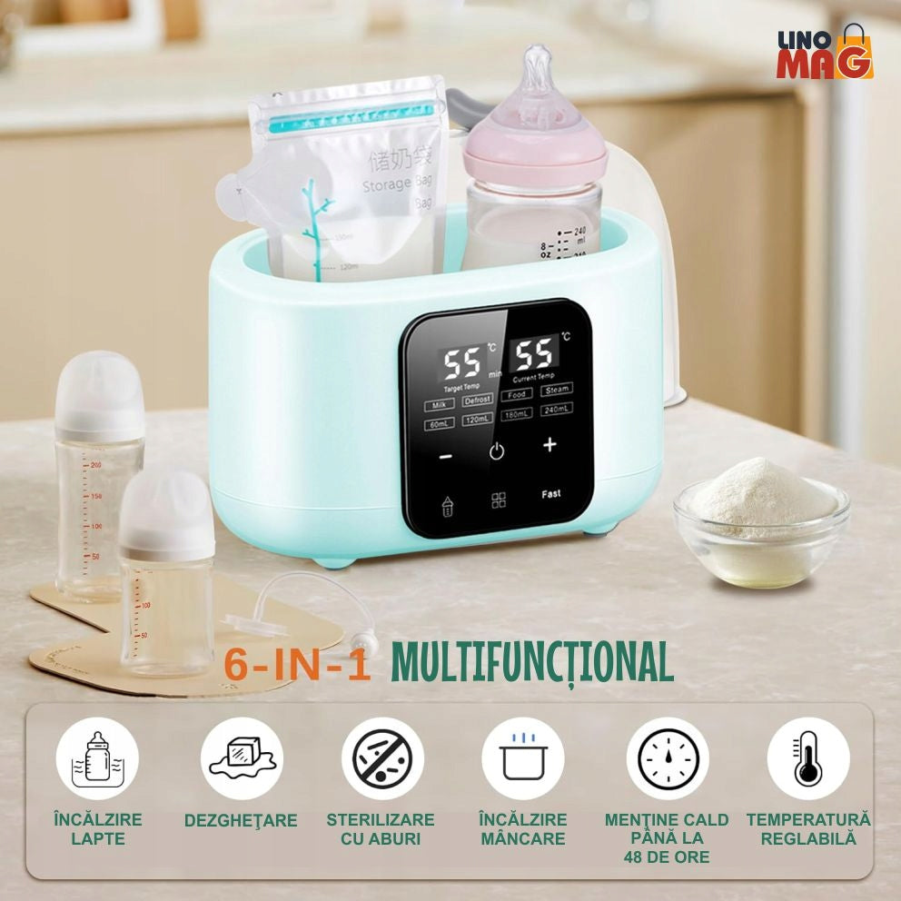 Heater and sterilizer 8in1 Linomag, 240 ml, LCD, 37 – 100°C, green Medical device no
