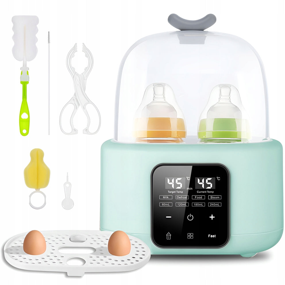 Heater and sterilizer 8in1 Linomag, 240 ml, LCD, 37 – 100°C, green