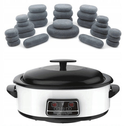Heater with a set of basalt stones