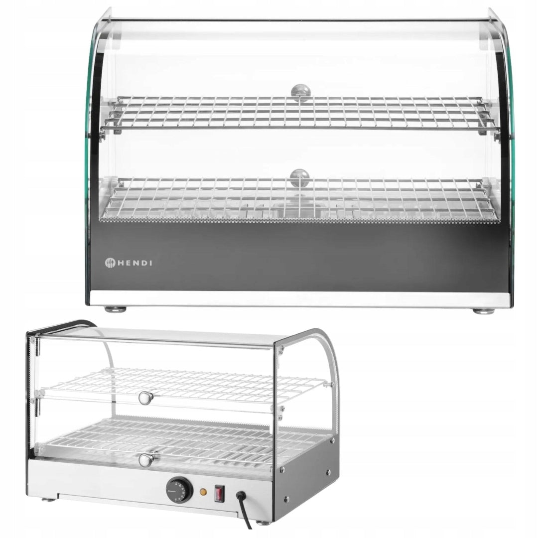Heating Cabinet 2-Level Glazed 554x376x376 Heated Hendi 2739 Packaging status original