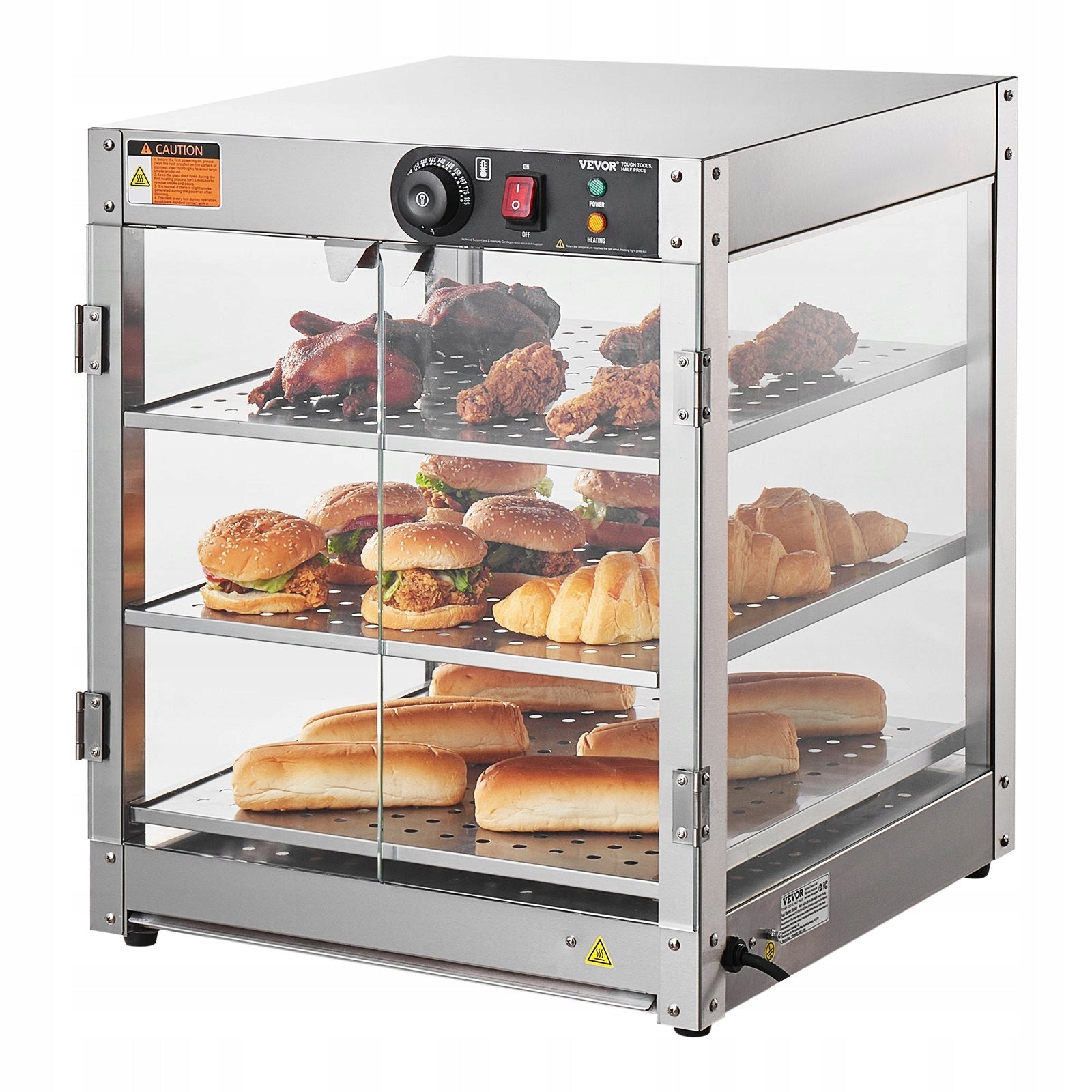 Heating Cabinet Food Warmer 3-Tier 800W