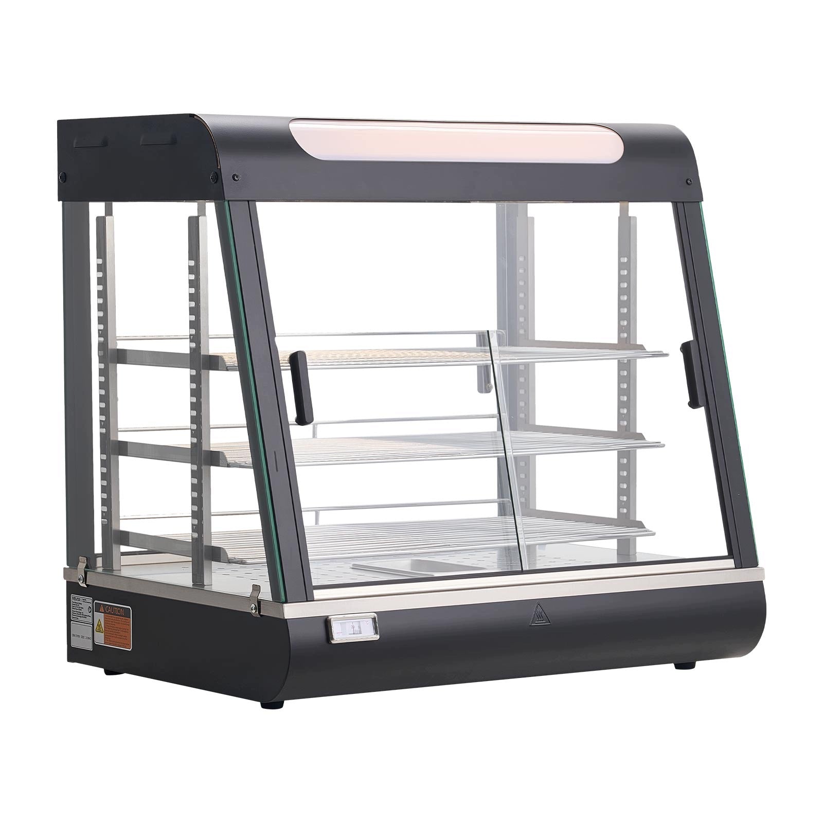 Heating Display Cabinet 3-Level 100L With LED Lighting And Constant Temperature Brand Vevor