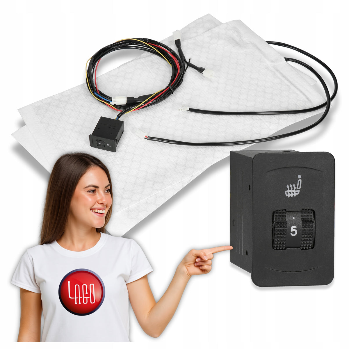 Heating Mat for Car Under Upholstery SET Heating Seat Heating