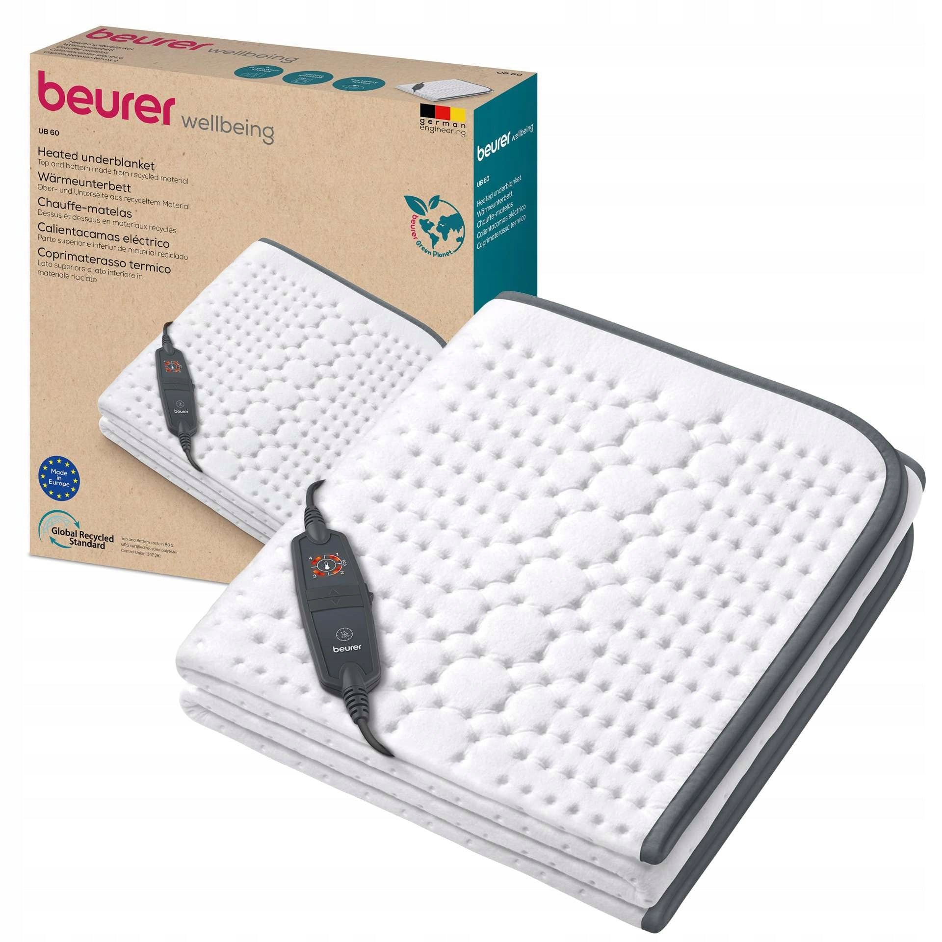 Heating mat beurer UB 60 Green Planet 150x80 cm white