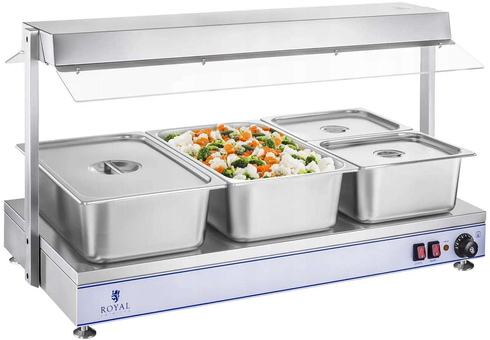 Heating plate 1200x500mm 4 halogens 2000W ROYAL CATERING RCHP-120 Packaging status original