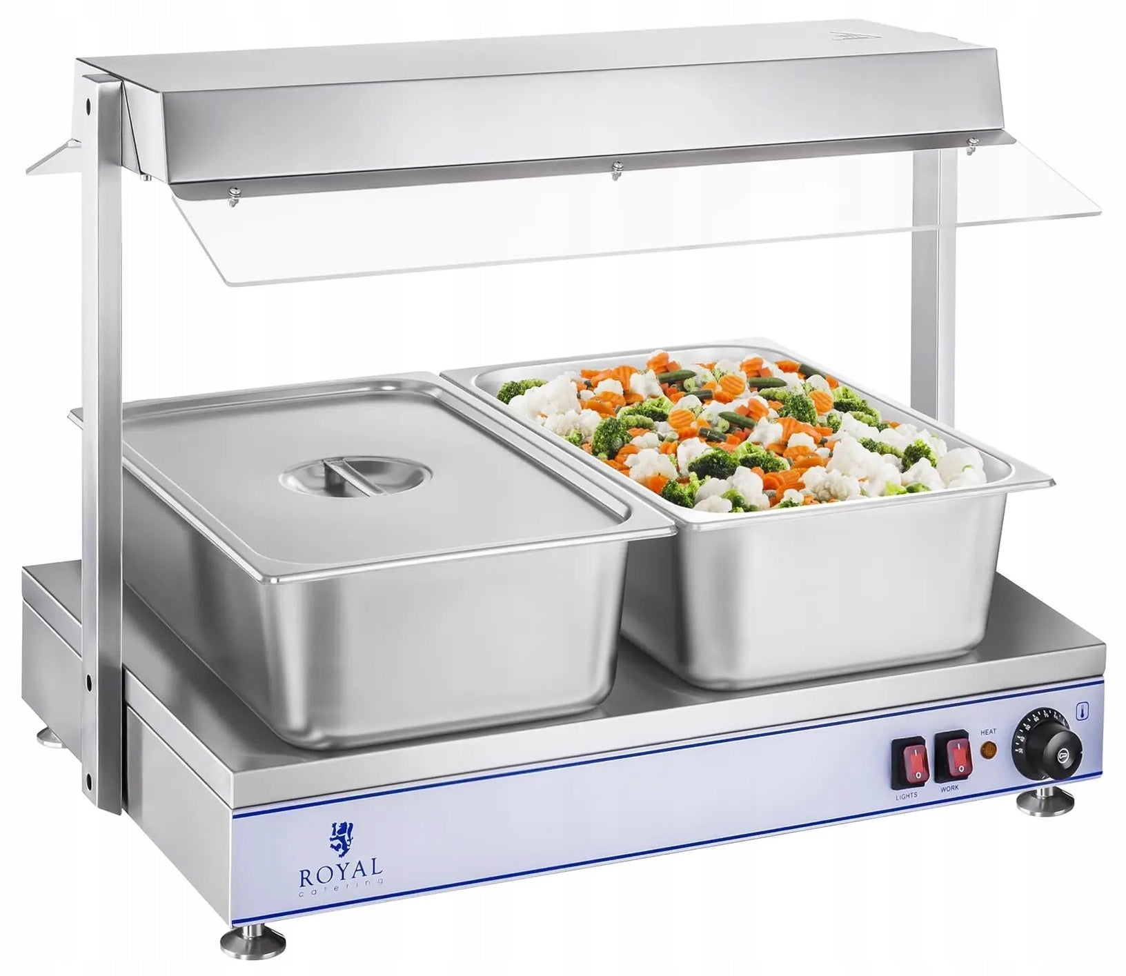 Heating plate 700x500mm 2 halogens 1100W ROYAL CATERING RCHP-70 10010382