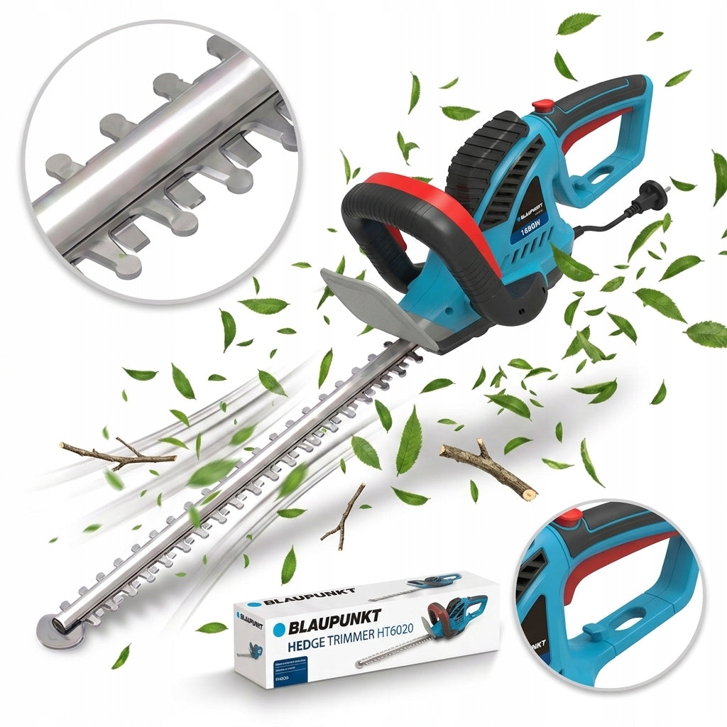 Hedge Trimmer Electric Blade 61cm Rotary Handle Blaupunkt