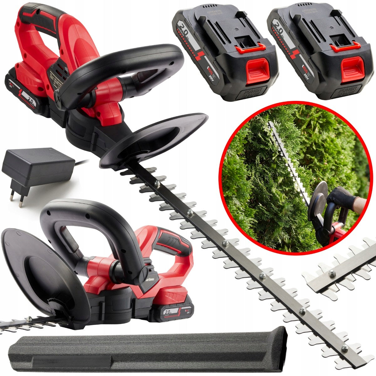 Hedge Trimmer Shrub Cordless Blade 50cm 15mm Cutting 2xAKU 2,0